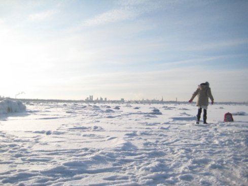 Passeggiando sul mare ghiacciato